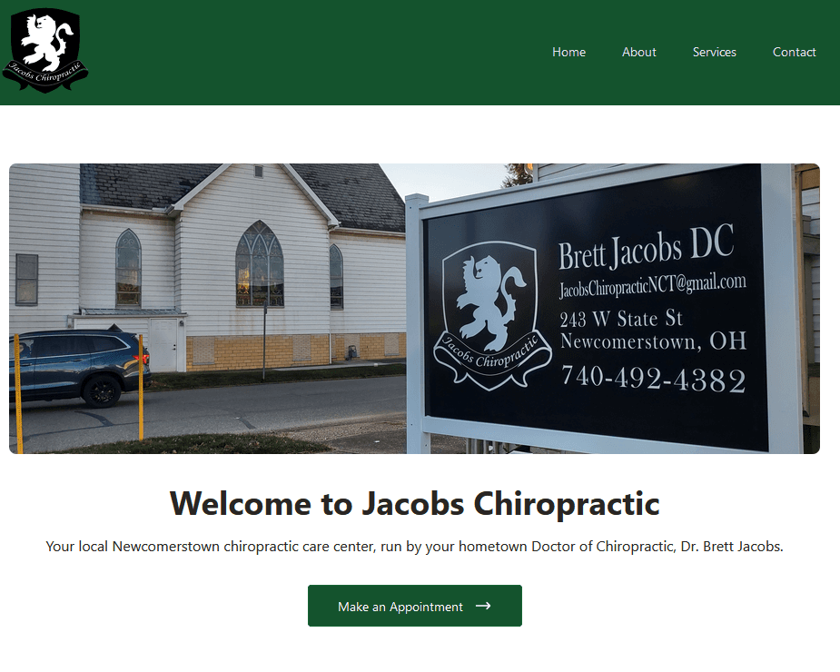 Jacobs Chiropractic website