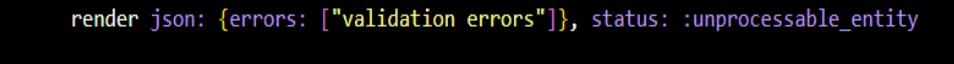 returning a hard coded array with the string “validation errors” might work on a lab, but for some reason my Flatiron instructors don’t like it